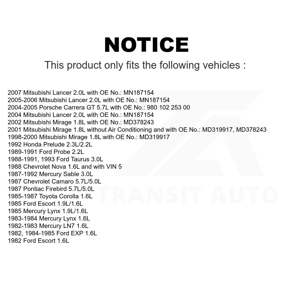 Accessory Drive Belt BAN-5PK1080 For Mitsubishi Lancer Ford Mirage Taurus Chevrolet Toyota Corolla Camaro Mercury Sable Pontiac Firebird Probe Honda Prelude Escort Nova Lynx EXP Porsche Carrera GT LN7