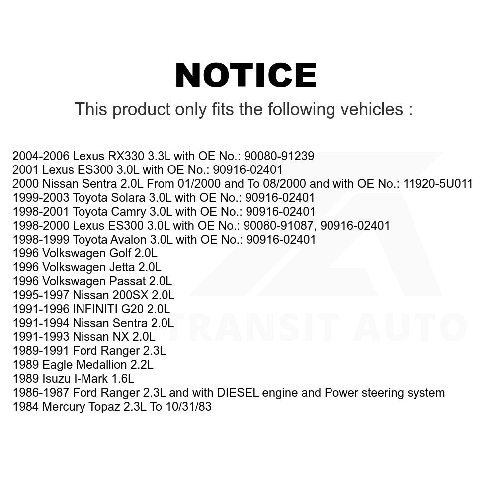 Accessory Drive Belt BAN-6PK1035 For Toyota Camry Lexus RX330 Ford Ranger Solara ES300 Avalon Nissan Sentra 200SX Volkswagen INFINITI G20 Jetta Passat Golf NX Mercury Topaz Isuzu I-Mark Eagle