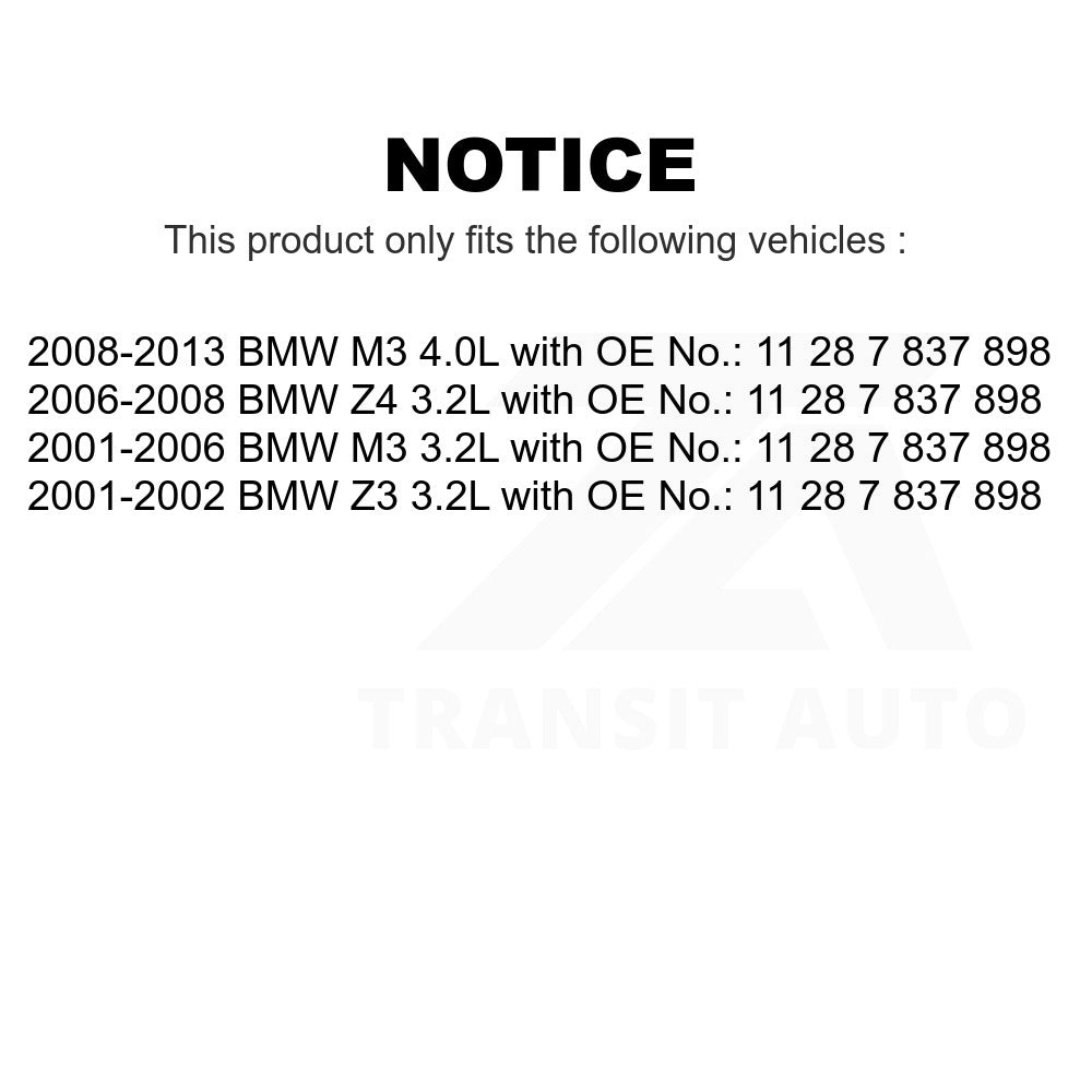 Water Pump Alternator Accessory Drive Belt BAN-6PK1460 For BMW M3 Z4 Z3 with OE No.11 28 7 837 898