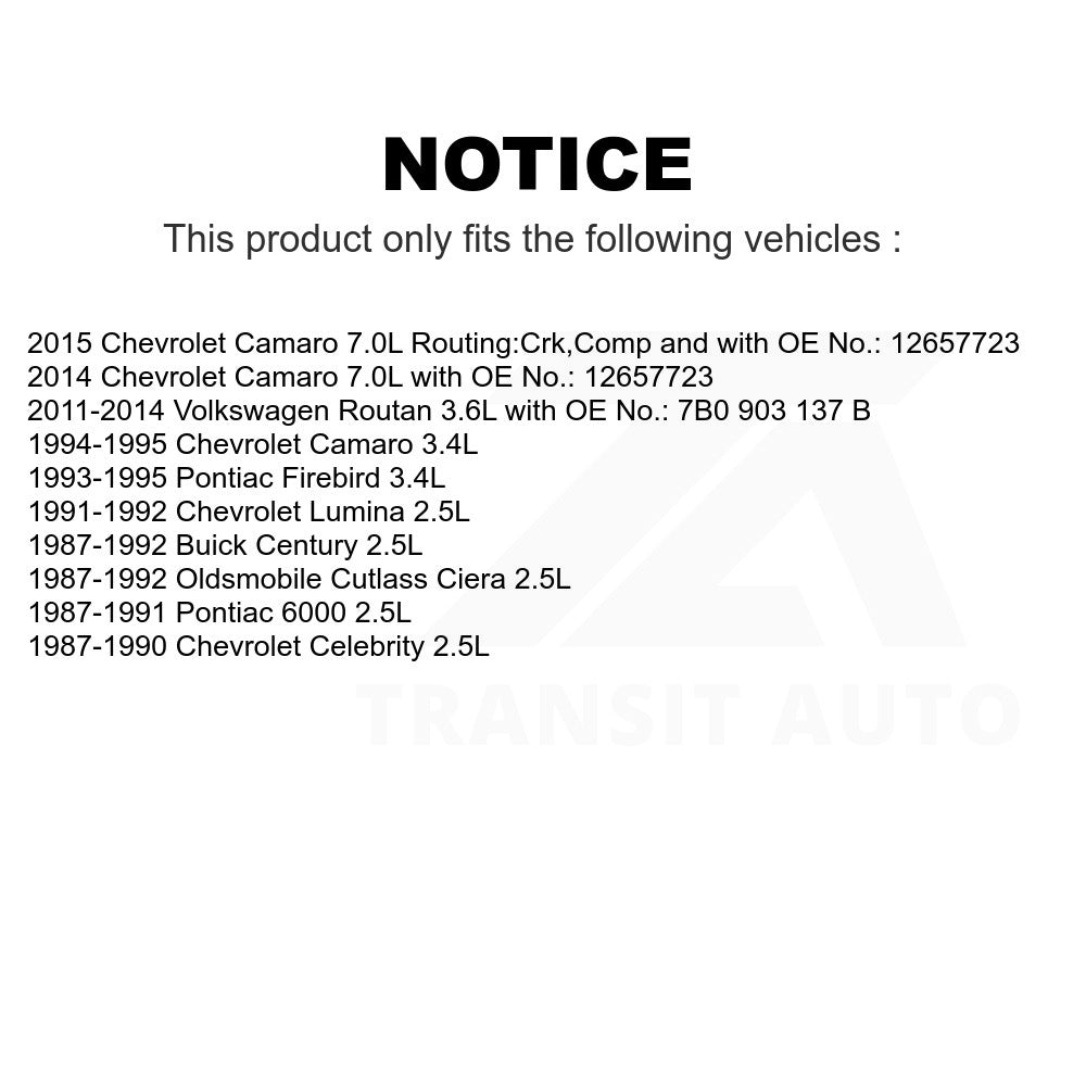 Accessory Drive Belt BAN-6PK1955 For Chevrolet Camaro Pontiac Oldsmobile Cutlass Ciera Volkswagen Routan Buick Century Firebird Celebrity Lumina 6000