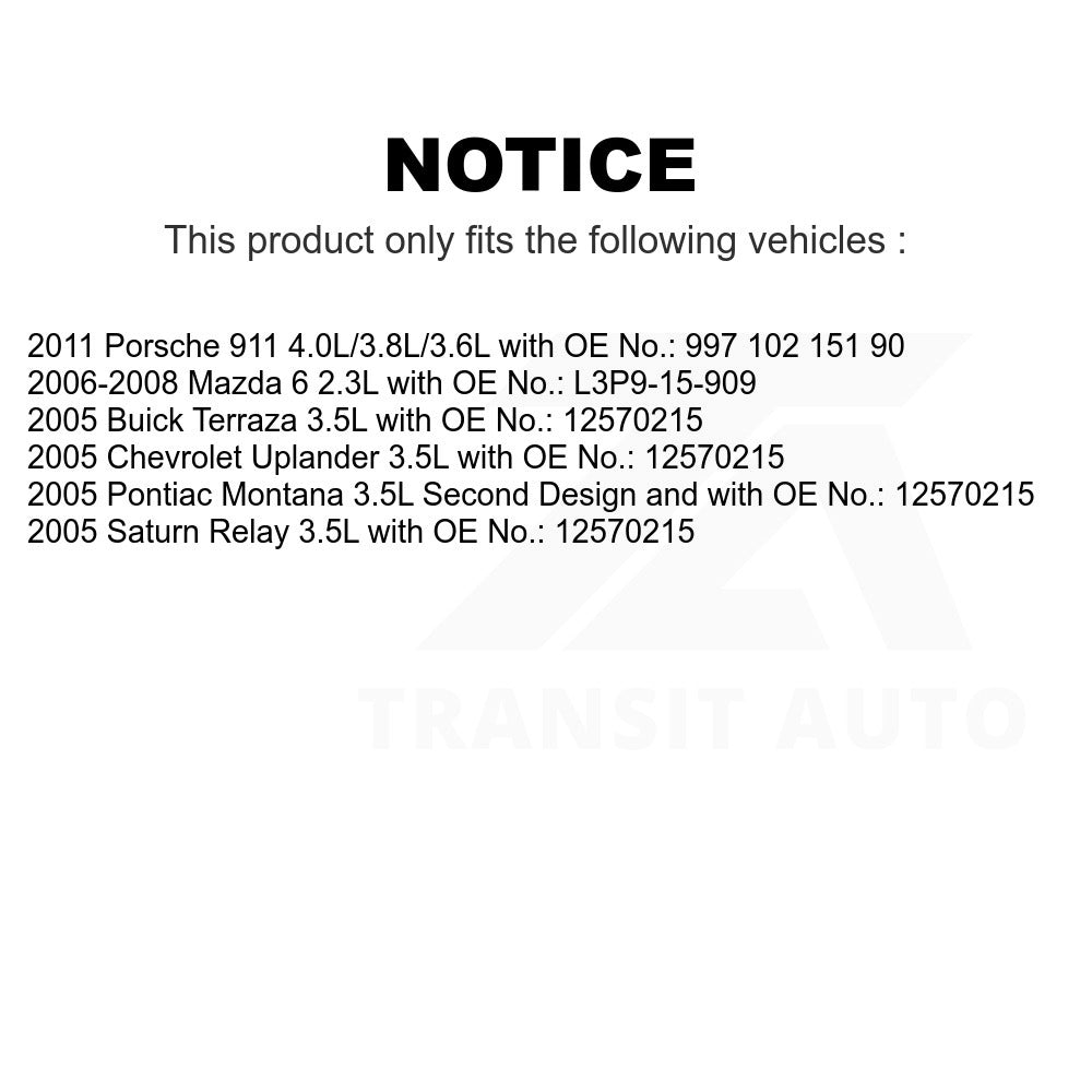 Accessory Drive Belt BAN-6PK2250 For Mazda 6 Chevrolet Uplander Pontiac Montana Buick Terraza Saturn Relay Porsche 911