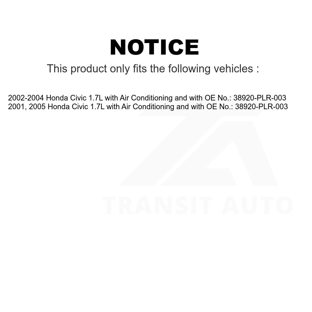 Alternator Air Conditioning Accessory Drive Belt BAN-6PK986 For Honda Civic 1.7L with OE No.38920-PLR-003