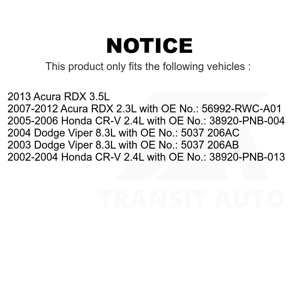 Accessory Drive Belt BAN-7PK1732 For Honda CR-V Acura RDX Dodge Viper