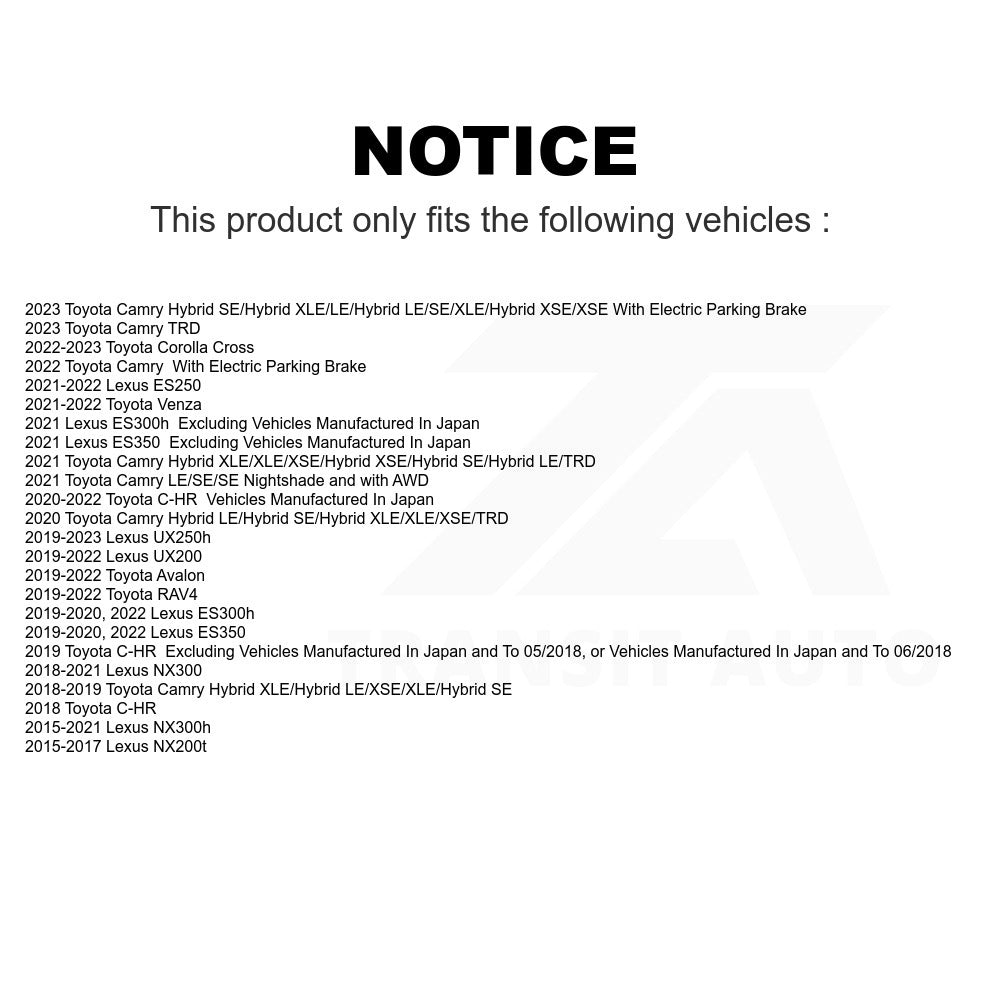 Rear Ceramic Disc Brake Pads CMX-D1805 For Toyota Camry RAV4 Lexus NX200t C-HR NX300 ES350 Avalon NX300h ES300h UX250h UX200 ES250 Venza Corolla Cross