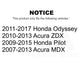 Rear Disc Brake Rotor DS1-980567 For Honda Odyssey Pilot Acura MDX ZDX