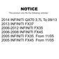 Front Disc Brake Rotor DS1-980574 For INFINITI FX35 FX37 QX70 FX45