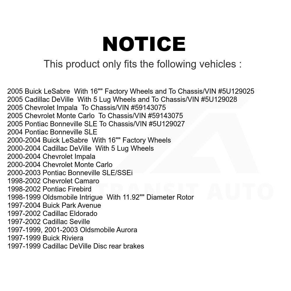 Front Disc Brake Rotor GCR-56641 For Chevrolet Buick Impala LeSabre Cadillac DeVille Monte Carlo Pontiac Park Avenue Bonneville Camaro Firebird Oldsmobile Seville Eldorado Aurora Intrigue Riviera