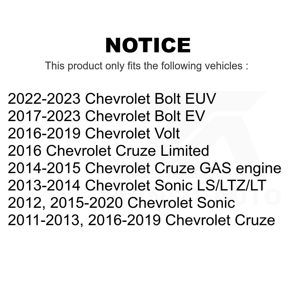 Front Disc Brake Rotor GCR-580770 For Chevrolet Cruze Sonic Limited Volt Bolt EV EUV