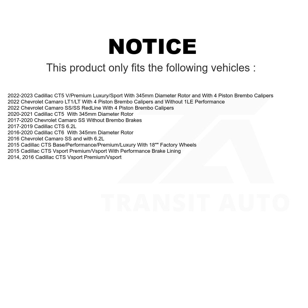 Front Disc Brake Rotor GCR-581912 For Chevrolet Camaro Cadillac CTS CT6 CT5