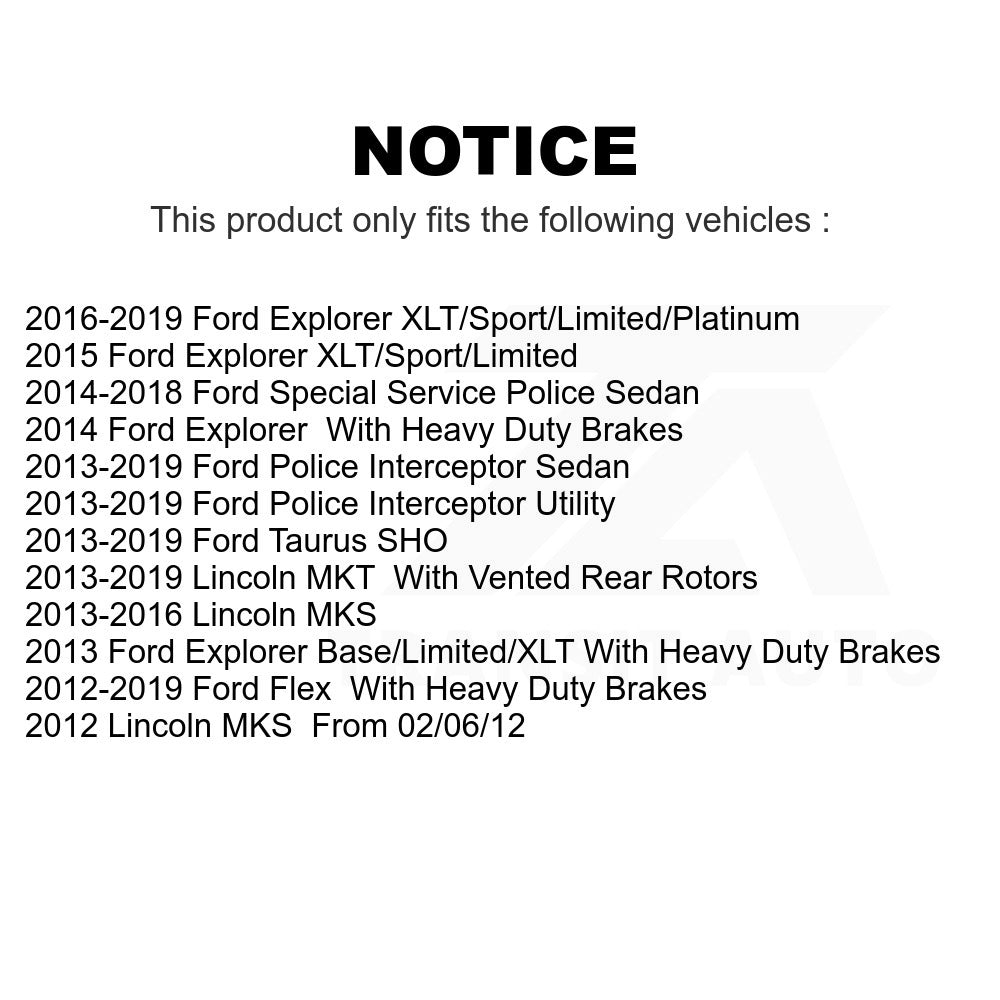 Front Disc Brake Rotor GCR-680982 For Ford Explorer Taurus Flex Police Interceptor Utility Lincoln Sedan MKS MKT Special Service