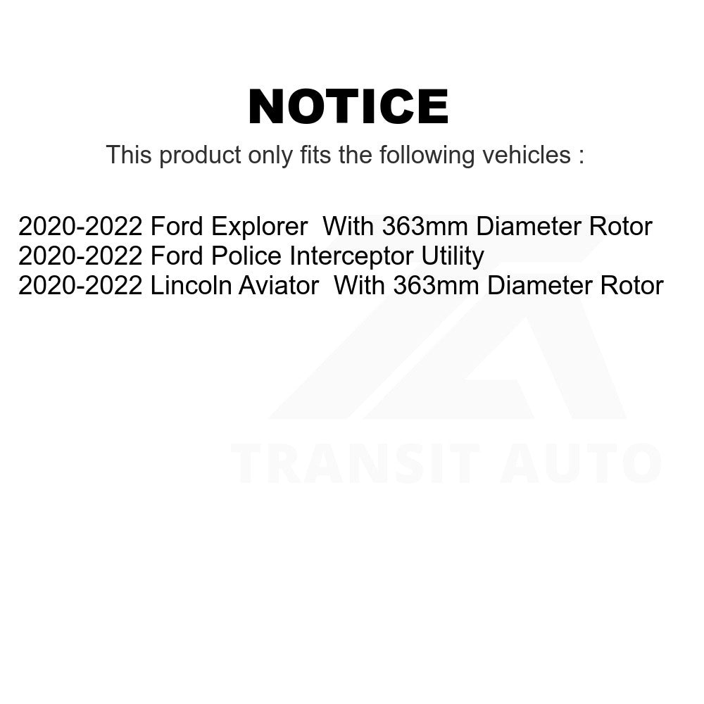 Front Disc Brake Rotor GCR-682616 For 2020-2022 Ford Explorer Lincoln Aviator Police Interceptor Utility