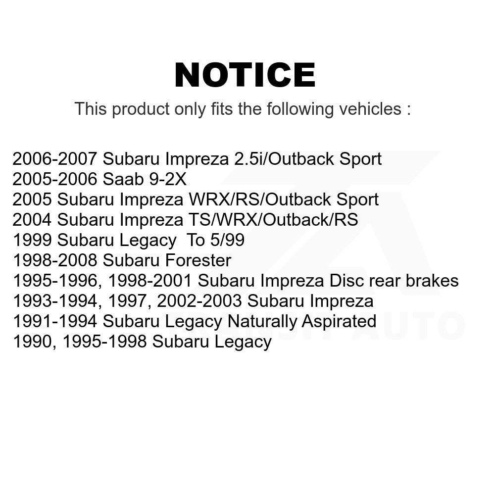 Rear Disc Brake Rotor GCR-96121 For Subaru Forester Impreza Legacy Saab 9-2X