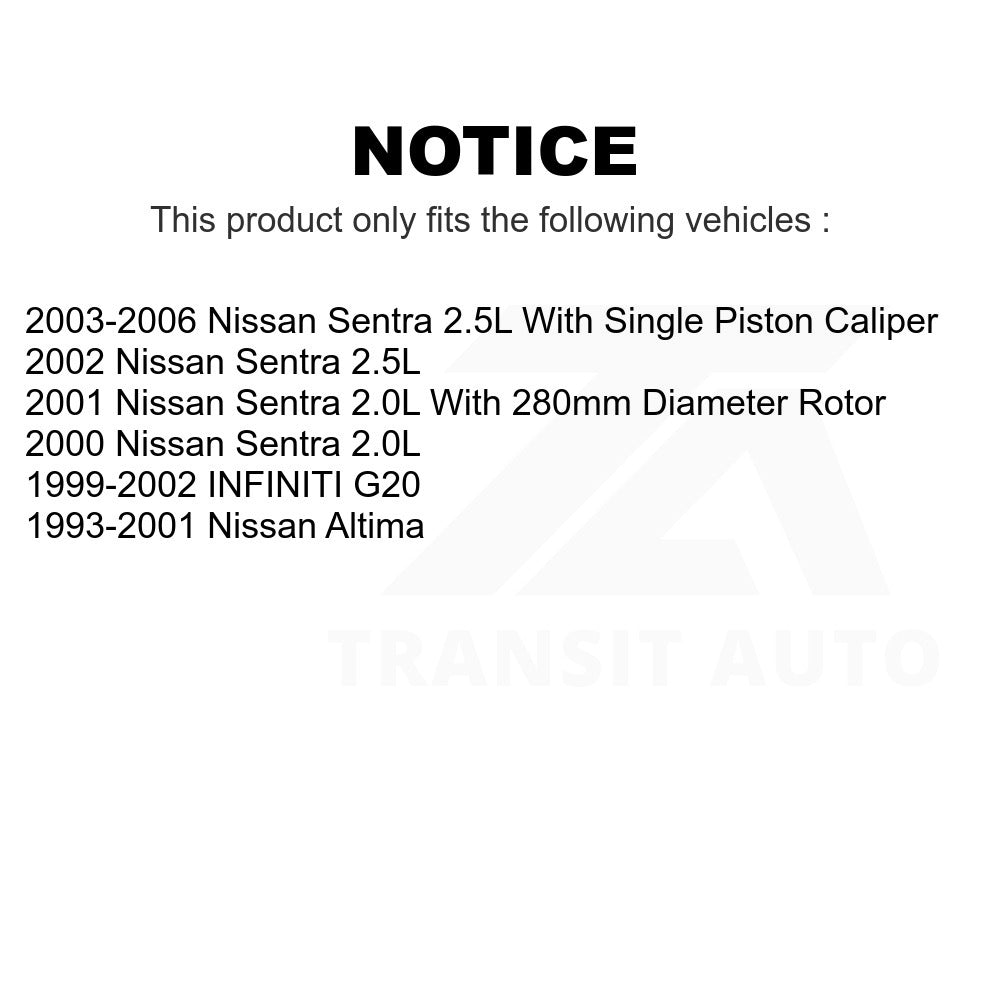 Front Disc Brake Rotor GCR-96363 For Nissan Sentra Altima INFINITI G20