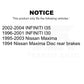 Rear Disc Brake Rotor GCR-96511 For Nissan Maxima INFINITI I30 I35