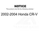 Front Disc Brake Rotor GCR-980072 For 2002-2004 Honda CR-V