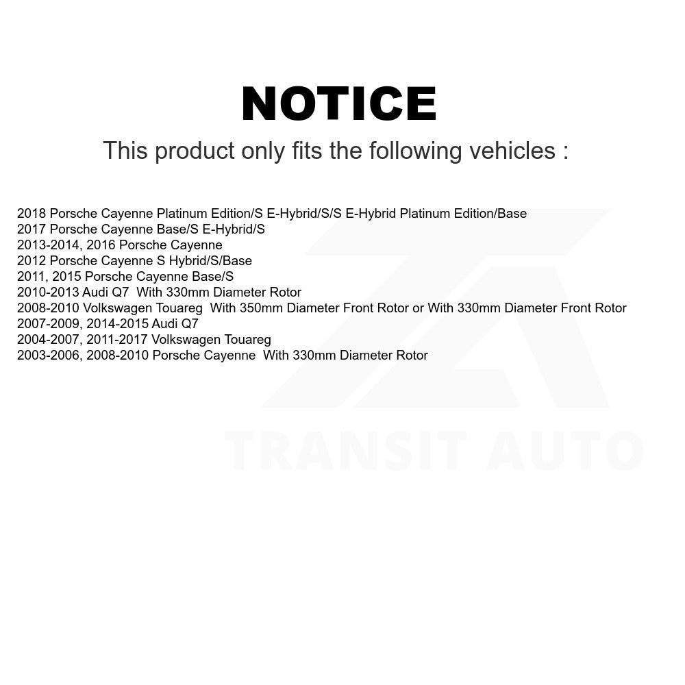 Rear Disc Brake Rotor GCR-980230 For Porsche Cayenne Audi Q7 Volkswagen Touareg