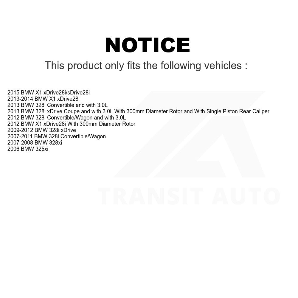 Rear Disc Brake Rotor GCR-980495 For BMW 328i xDrive X1 328xi 325xi