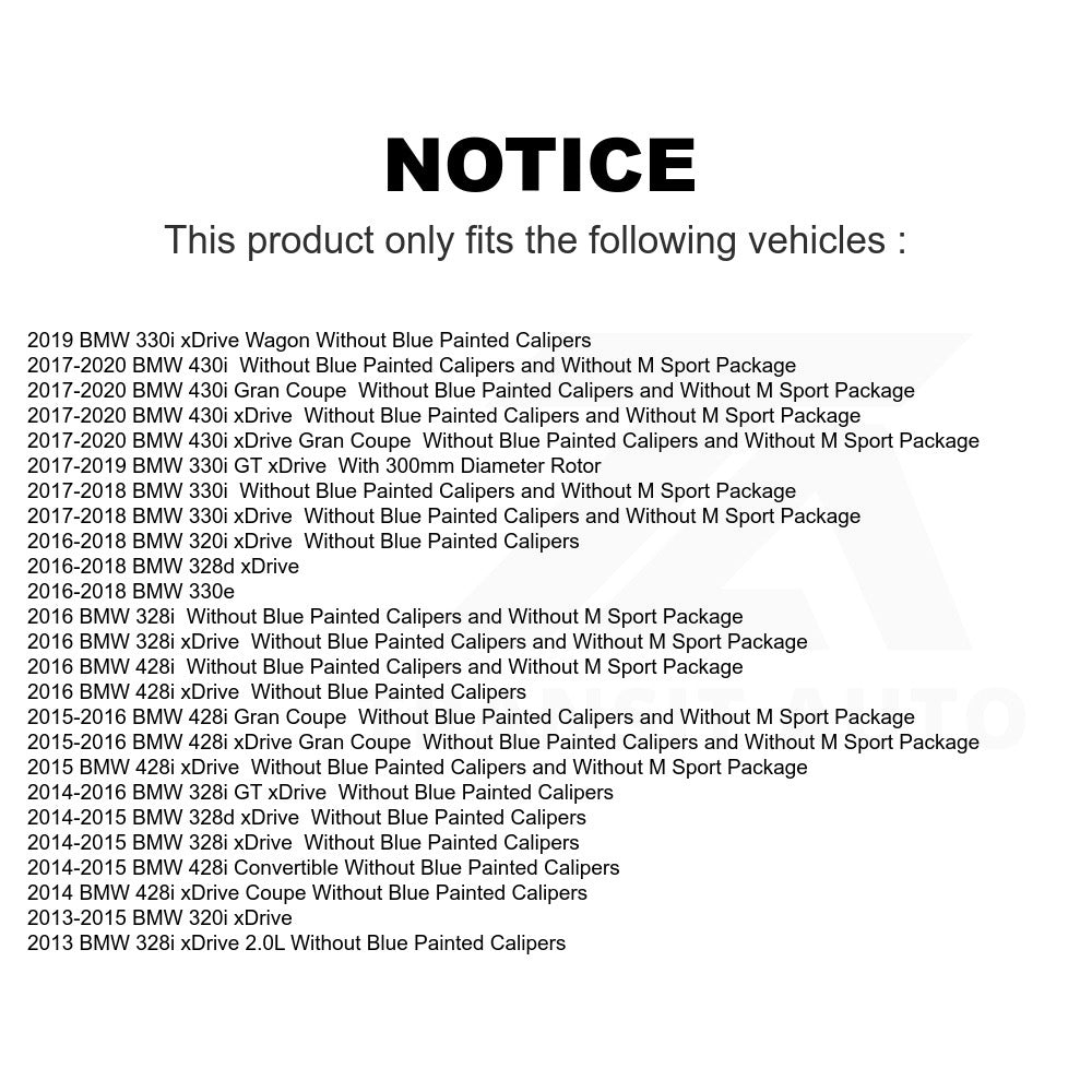 Rear Disc Brake Rotor GCR-981214 For BMW 328i xDrive 320i 330i 428i 430i Gran Coupe GT 328d 330e