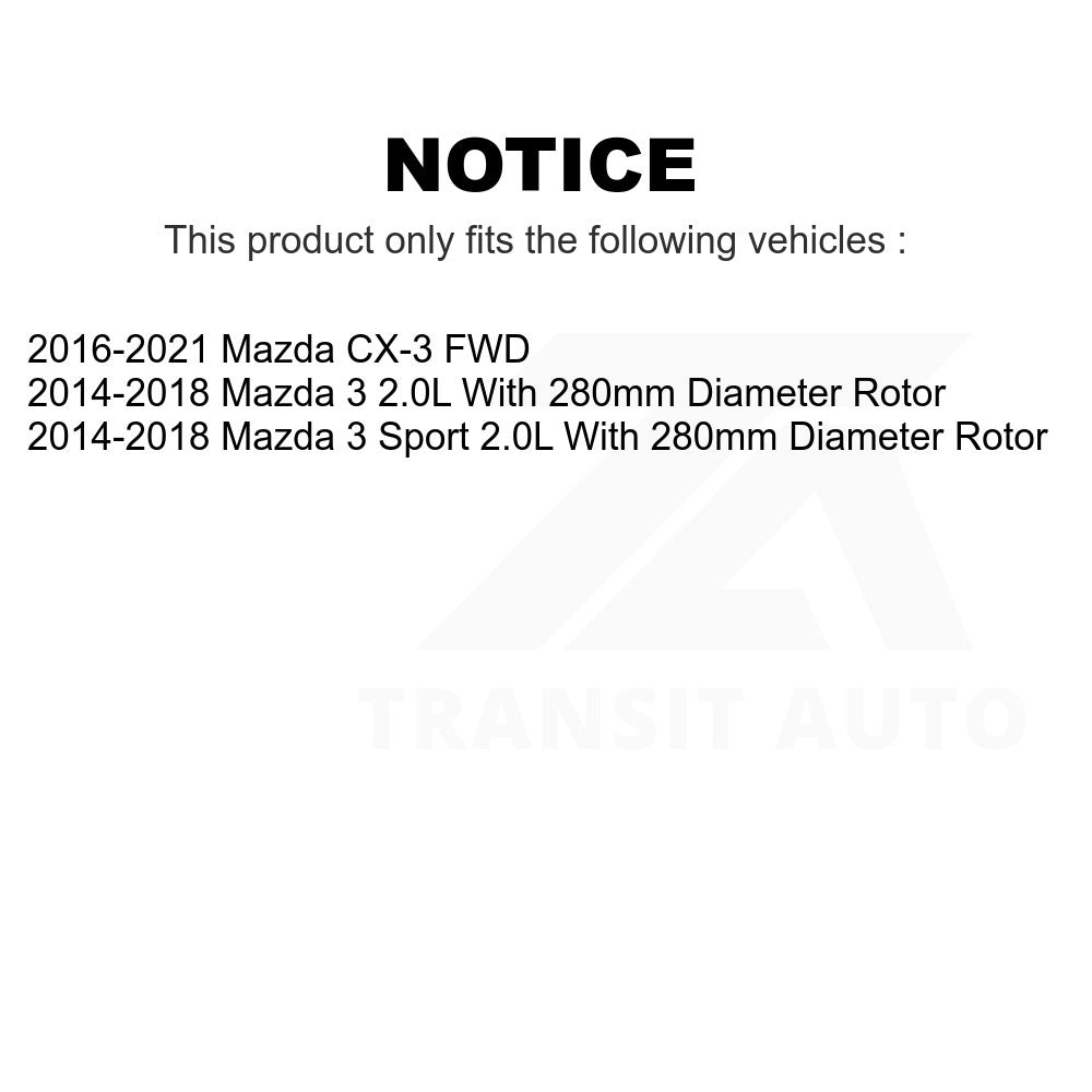 Front Disc Brake Rotor GCR-981503 For Mazda 3 CX-3 Sport