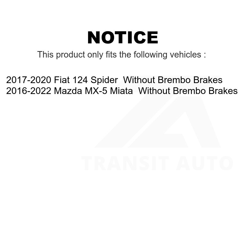 Front Disc Brake Rotor GCR-982004 For Mazda MX-5 Miata Fiat 124 Spider Without Brembo Brakes
