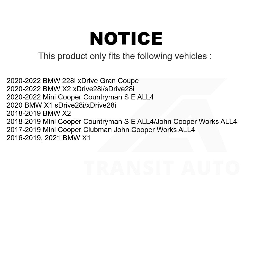 Rear Disc Brake Rotor GCR-982125 For BMW X1 Mini Cooper Countryman X2 Clubman 228i xDrive Gran Coupe