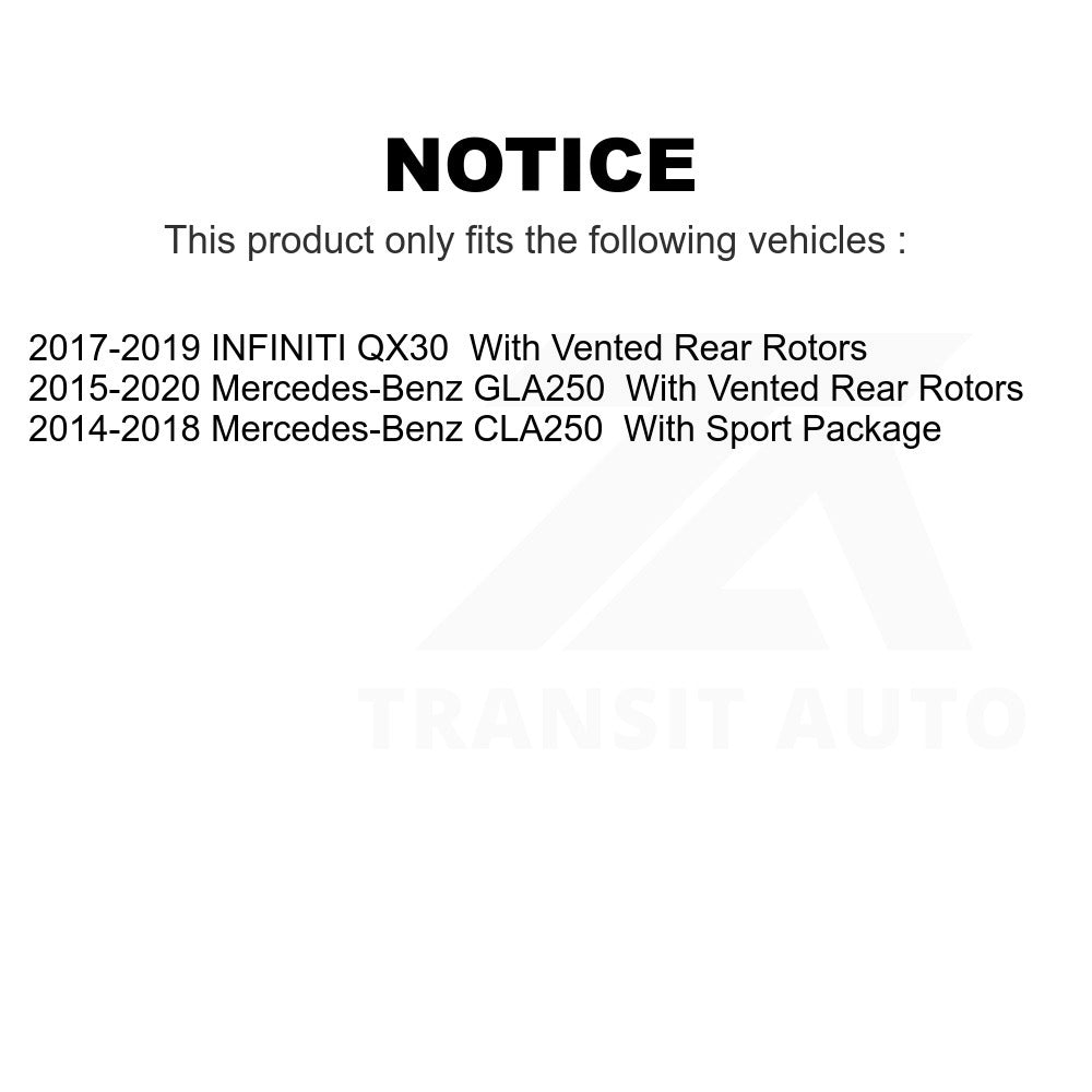 Rear Disc Brake Rotor GCR-982380 For Mercedes-Benz CLA250 GLA250 INFINITI QX30