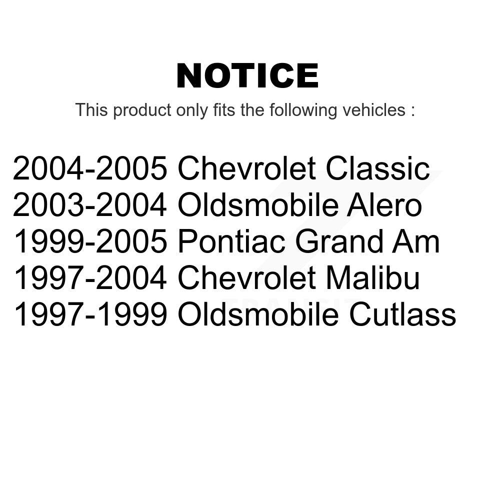 Rear Drum Brake Wheel Cylinder Pair For Chevrolet Malibu Pontiac Grand Am Classic Oldsmobile Alero Cutlass K14-100005