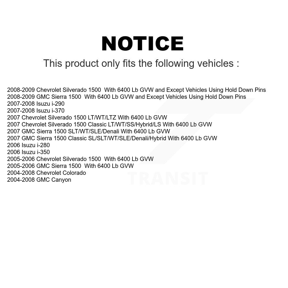 Rear Drum Brake Wheel Cylinder Pair For Chevrolet Silverado 1500 GMC Sierra Colorado Classic Canyon Isuzu i-290 i-280 i-370 i-350 K14-100031