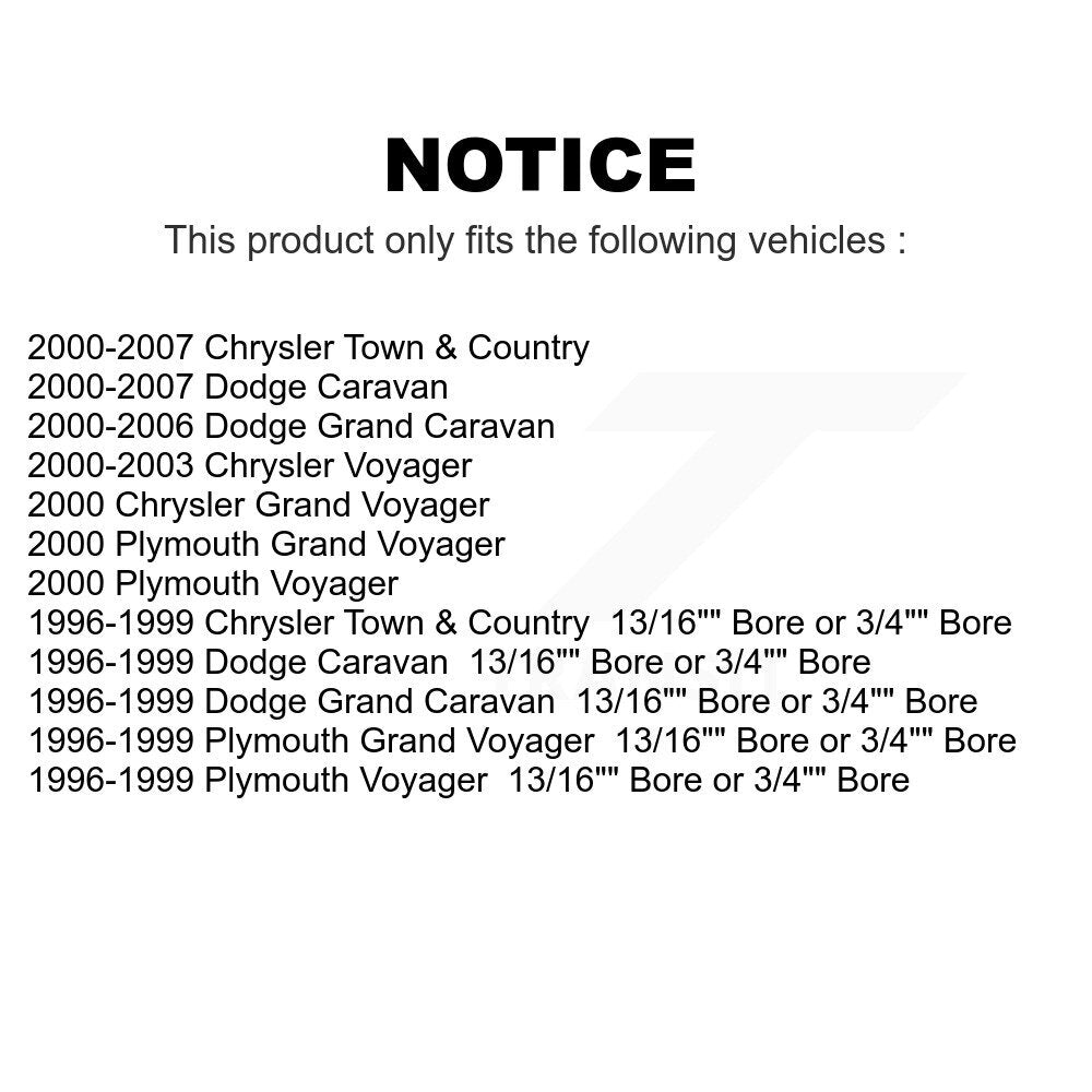 Rear Drum Brake Wheel Cylinder Pair For Dodge Chrysler Town & Country Grand Caravan Plymouth Voyager K14-100038