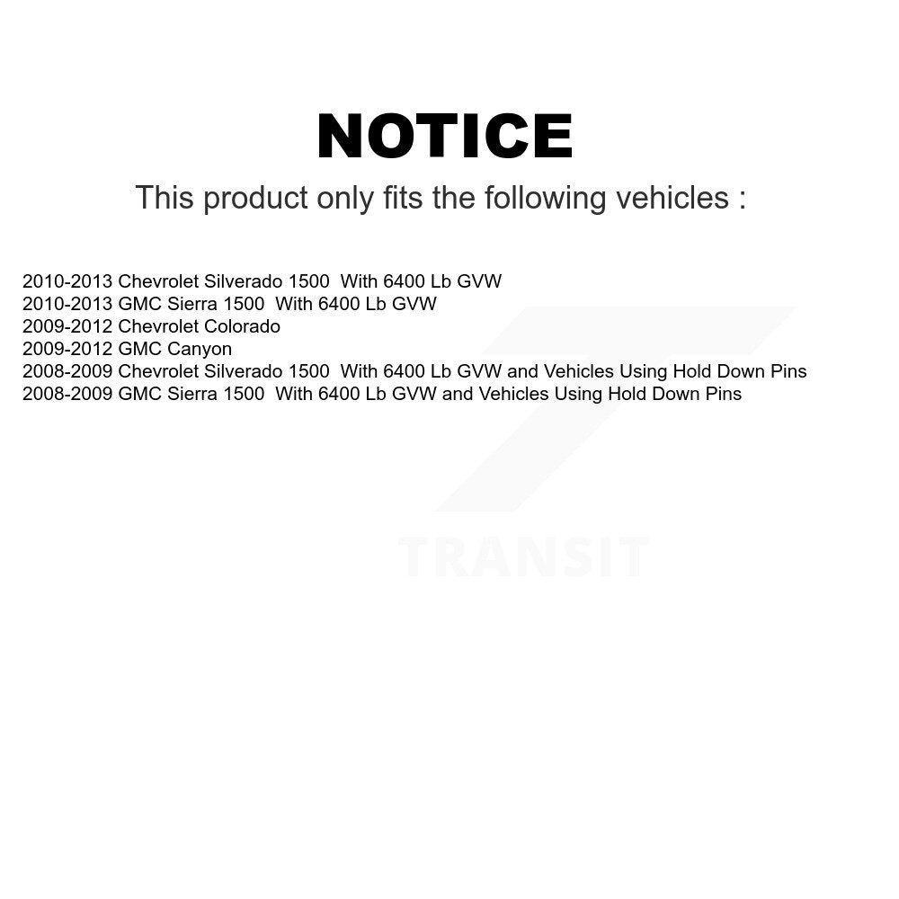Rear Drum Brake Wheel Cylinder Pair For Chevrolet Silverado 1500 GMC Sierra Colorado Canyon K14-100043