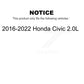 Air Filter (2 Pack) For 2016-2022 Honda Civic 2.0L K57-100098