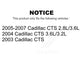 Air Filter (3 Pack) For Cadillac CTS K57-100502