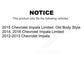 Air Filter (3 Pack) For Chevrolet Impala Limited K57-100599