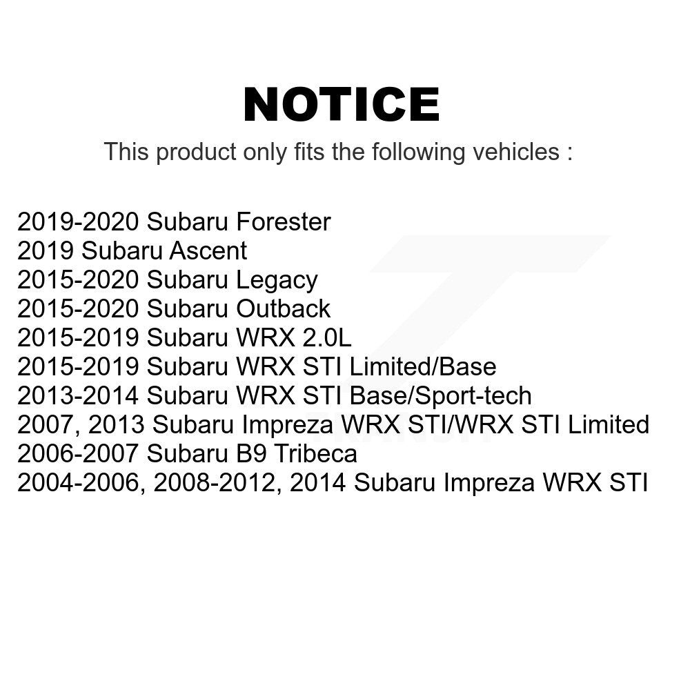 Front Wheel Bearing And Hub Assembly Pair For Subaru Outback Impreza Legacy Forester WRX Ascent STI B9 Tribeca K70-100346