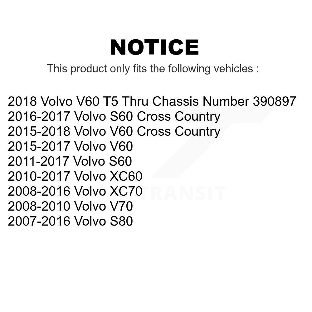 Front Wheel Bearing And Hub Assembly Pair For Volvo XC60 S60 XC70 S80 V60 Cross Country V70 K70-100356