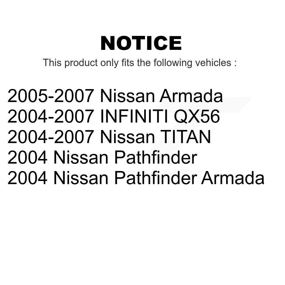 Front Wheel Bearing And Hub Assembly Pair For Nissan Titan Armada INFINITI QX56 Pathfinder TITAN K70-100410