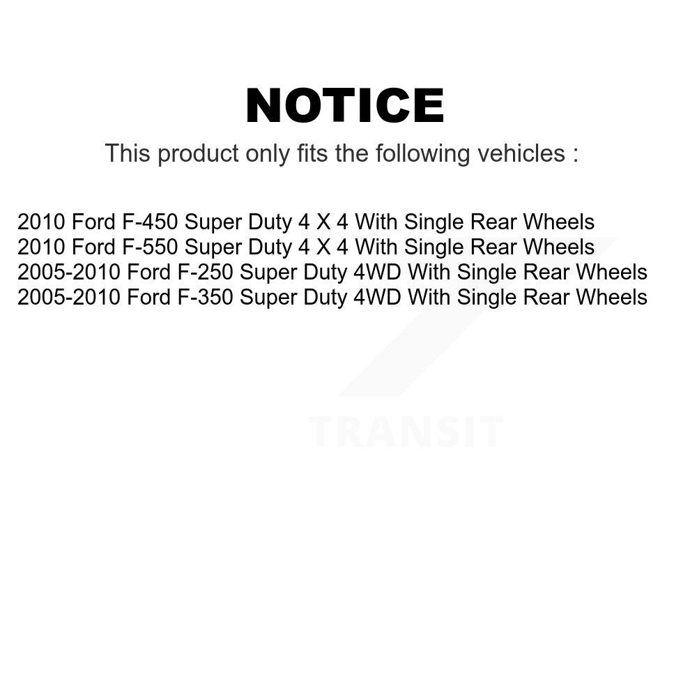 Front Wheel Bearing And Hub Assembly Pair For Ford F-250 Super Duty F-350 F-450 F-550 With Single Rear Wheels K70-100417