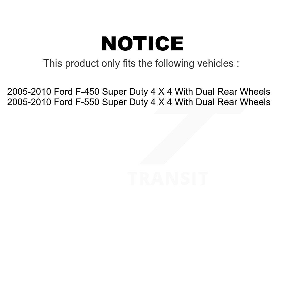 Front Wheel Bearing And Hub Assembly Pair For 2005-2010 Ford F-450 Super Duty F-550 With Dual Rear Wheels 4 X K70-100419