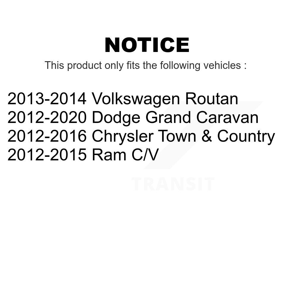 Front Wheel Bearing And Hub Assembly Pair For Dodge Grand Caravan Chrysler Town & Country Ram C/V Volkswagen Routan K70-100452