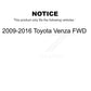 Rear Wheel Bearing And Hub Assembly Kit For 2009-2016 Toyota Venza FWD K70-100463