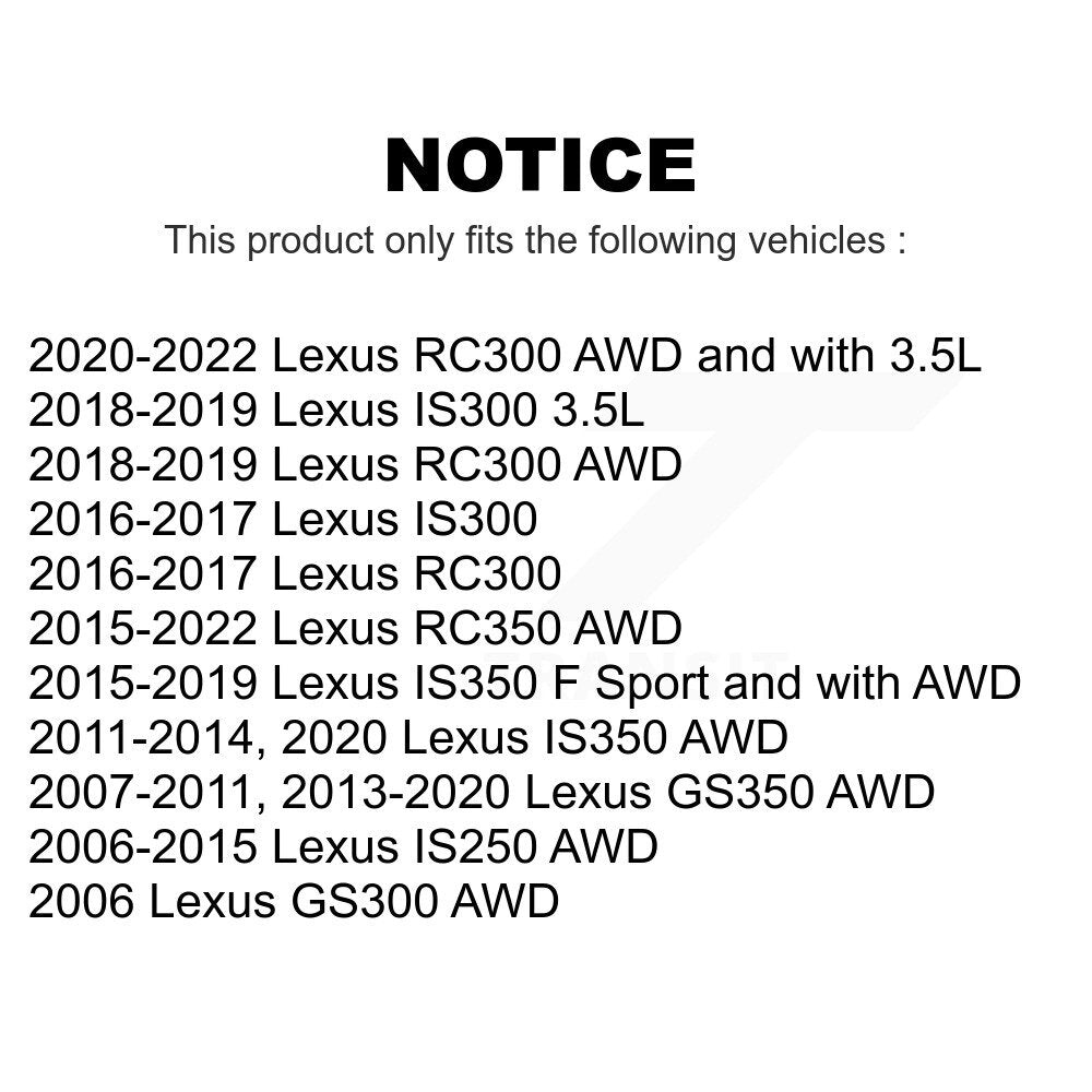 Front Wheel Bearing And Hub Assembly Kit For Lexus IS250 GS350 IS300 IS350 GS300 RC350 RC300 K70-100469