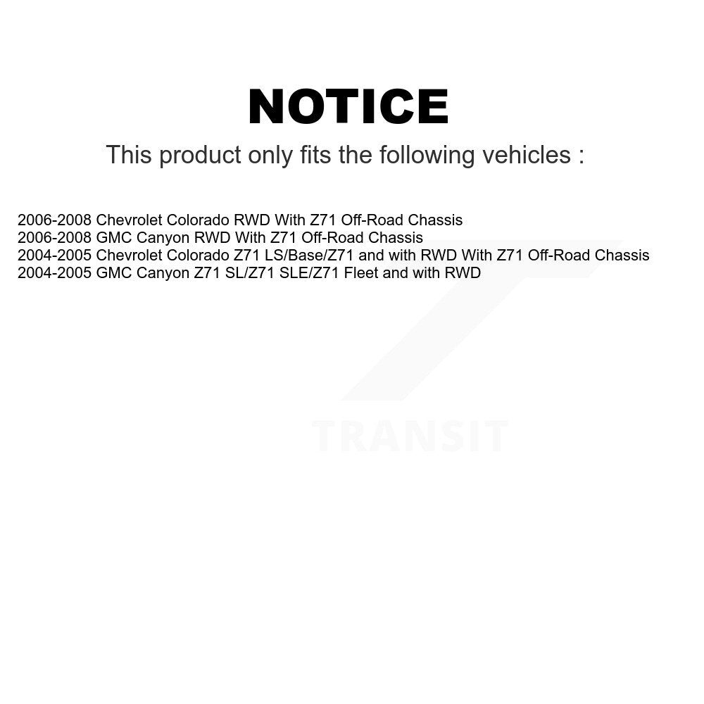 Front Wheel Bearing And Hub Assembly Kit For Chevrolet Colorado GMC Canyon K70-100477