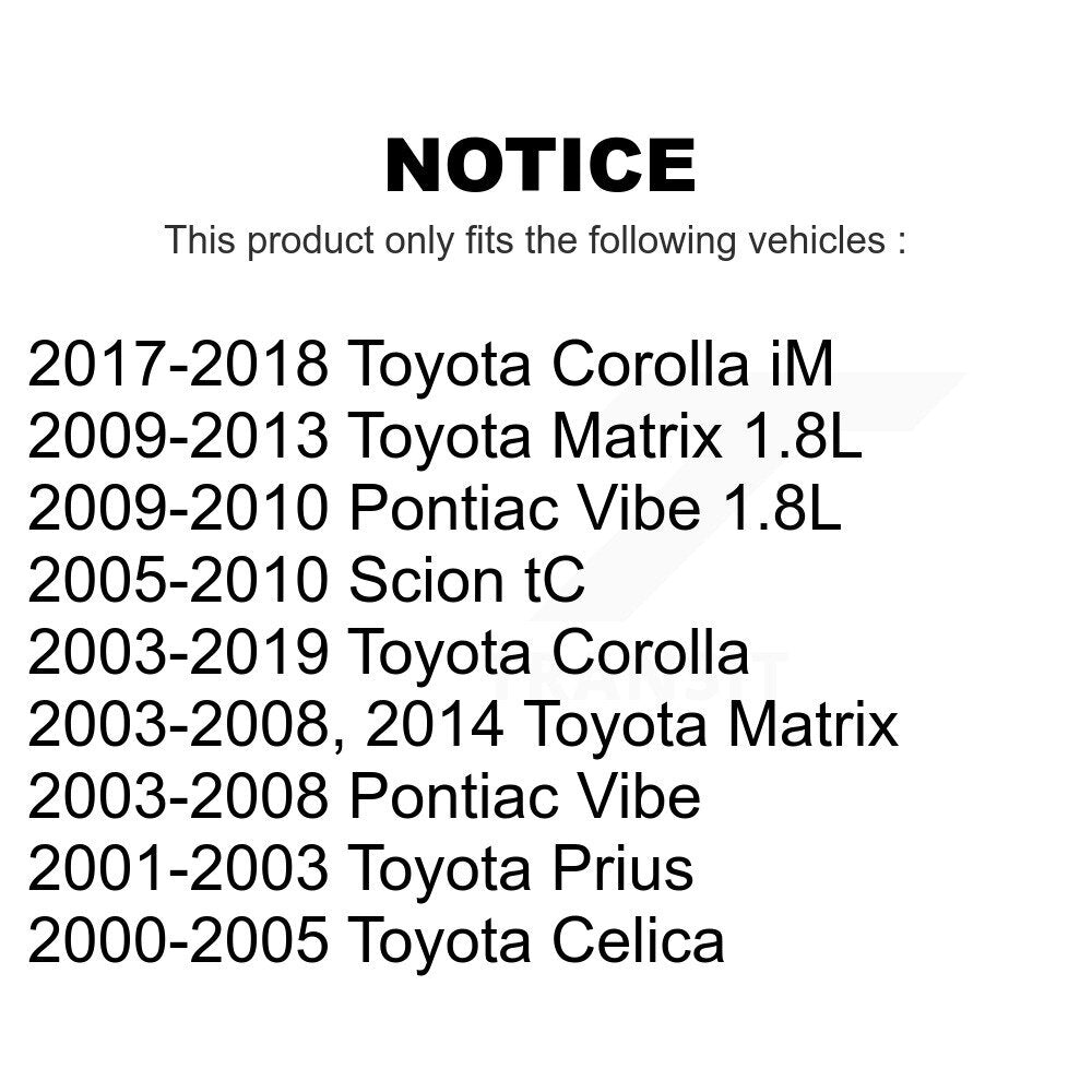 Front Wheel Bearing Pair For Toyota Corolla Matrix Pontiac Vibe Scion tC Celica iM Prius K70-100509