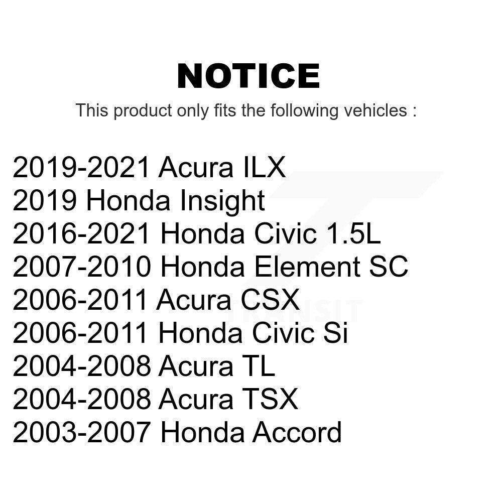 Front Wheel Bearing Pair For Honda Civic Accord Acura TL TSX Element Insight ILX CSX K70-100511