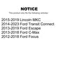 Front Wheel Bearing Pair For Ford Escape Focus Transit Connect Lincoln MKC C-Max K70-100544