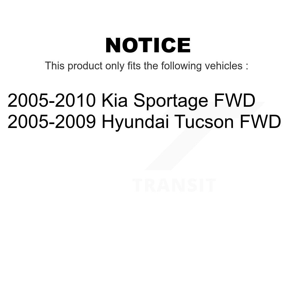 Rear Wheel Bearing And Hub Assembly Pair For Kia Sportage Hyundai Tucson FWD K70-100625