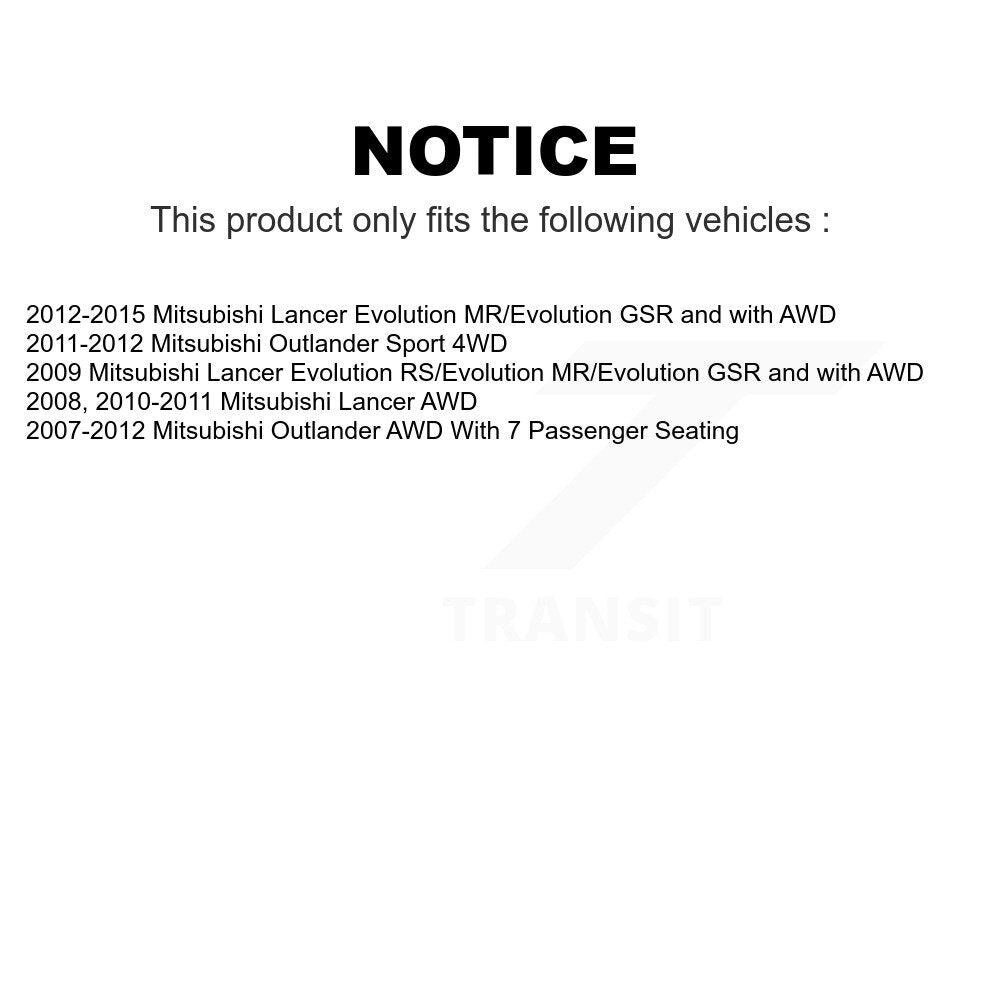 Rear Wheel Bearing And Hub Assembly Pair For Mitsubishi Lancer Outlander Sport K70-100700