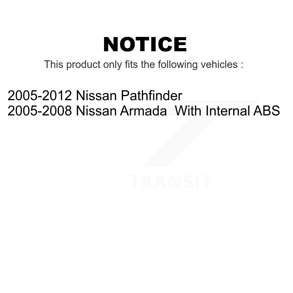 Rear Wheel Bearing And Hub Assembly Pair For Nissan Pathfinder Armada K70-100785