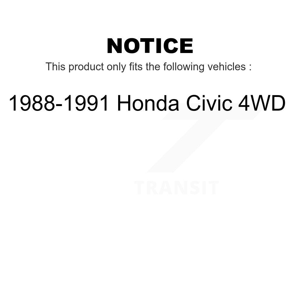 Rear Wheel Bearing Pair For 1988-1991 Honda Civic 4WD K70-101082