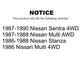 Rear Inner Wheel Bearing And Race Pair For Nissan Sentra Stanza Multi K70-101107